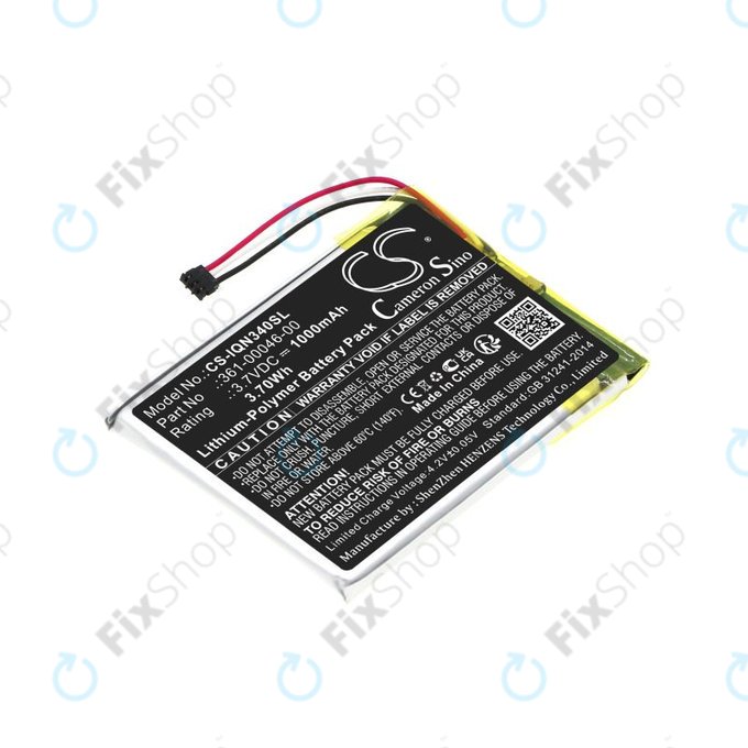 Батерия за Garmin Dash Cam 20, Nuvi 3400, 1000mAh, Li-Pol, 3.7V, 361-00046-00, HQ