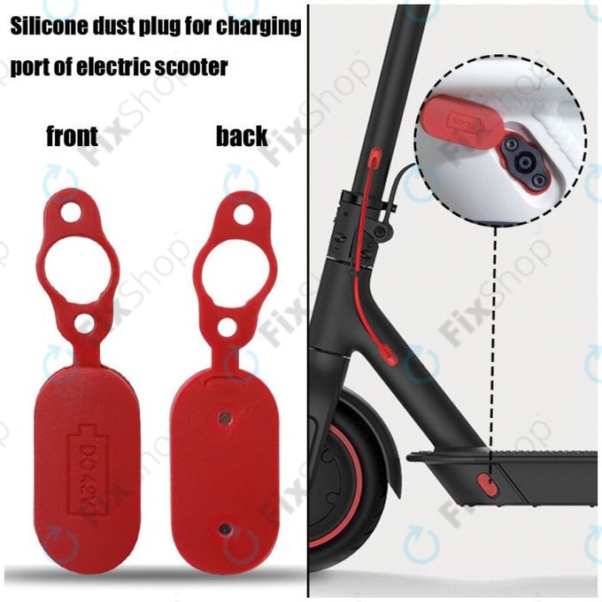 Декоративна капачка за зарядния конектор с магнит за Xiaomi Mi Electric Scooter 1S, 2 M365, Essential, Pro, Pro 2, червен, Red