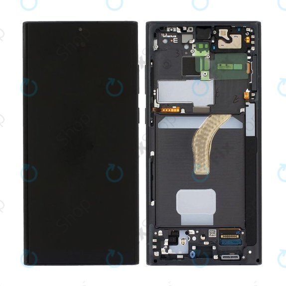 дисплей OLED за Samsung S22 Ultra S908B, Тъчскрийн и рамка, Phantom Black