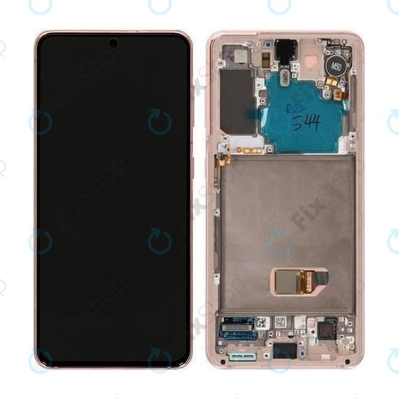 дисплей за Samsung S21 G991B, Тъчскрийн и рамка, GH82-24544B, GH82-24545B, GH82-27255B, GH82-27256B, Phantom Violet, Genuine Service Pack