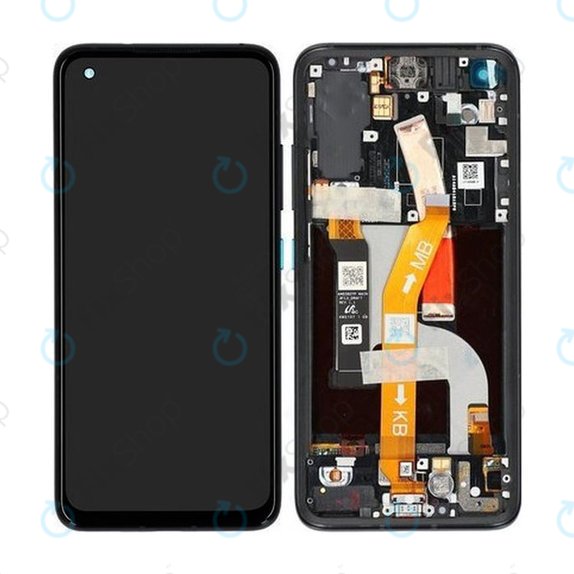 дисплей за Asus Zenfone 8 ZS590KS, Тъчскрийн и рамка, 90AI0061-R20010, Obsidian Black, Genuine Service Pack