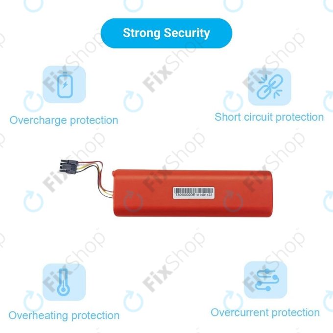 Батерия за Xiaomi Roborock S-series, T-series, Q-series, XJT-2P4S-6000, Li-Ion 14.4V 6000mAh