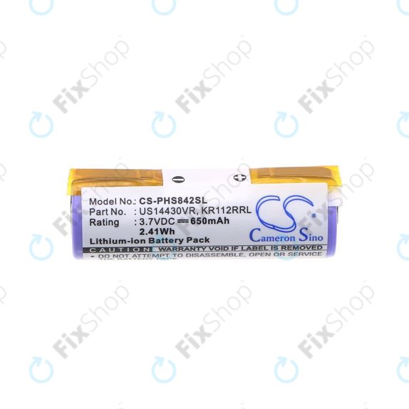 Батерия за Philips HS8420, 650mAh, Li-Ion, 3.7V, US14430VR, KR112RRL, HQ