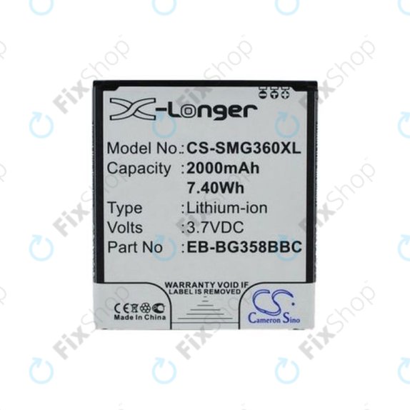 Батерия за Samsung Core Lite, EB-BG358BBC, EB-BG358BBE, 2000mAh, HQ
