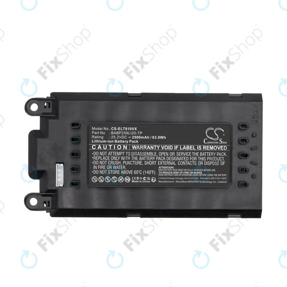 Батерия за Electrolux Well Q8, WQ81-3OMB, WQ81-PANIM, 2500mAh, Li-Ion, 25.2V, BABP259LI20-TP, HQ
