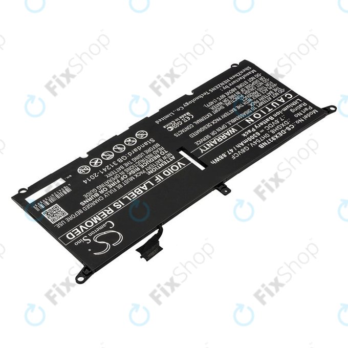 Батерия за Dell XPS 13 9370, 6300mAh, Li-Ion, 7.6V, DXGH8, HQ