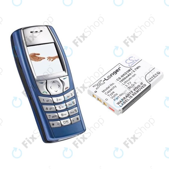 Батерия за Nokia 7250i, 6610, 6585, 6560, 6200, 6220, 1000mAh, Li-Ion, 3.7V, BLD-3, HQ