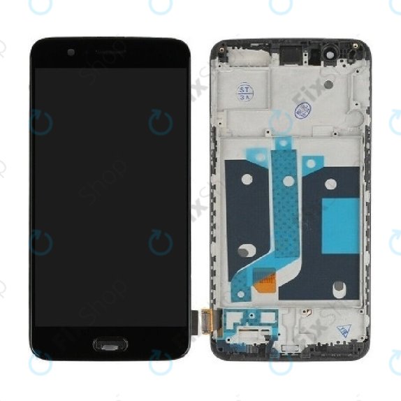 Дисплей за OnePlus 5, Black, Тъчскрийн с рамка