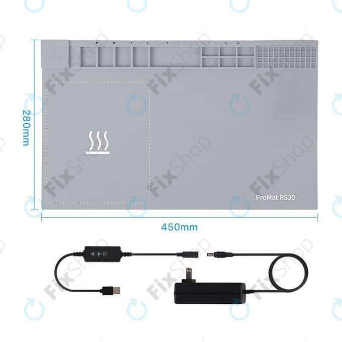 Нагревателна подложка - LCD екран сепаратор - 45 x 28 cm, Refox ProMat RS30