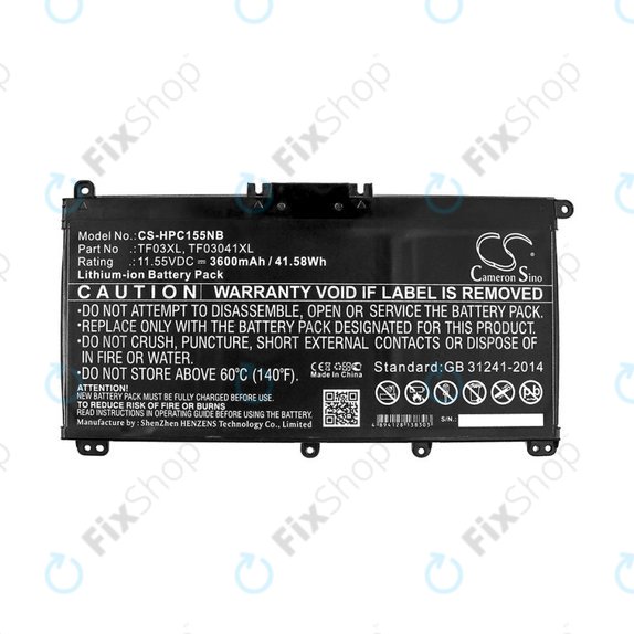 Батерия за HP Pavilion 14, 15, X360, 3600mAh, Li-Ion, 11.55V, TF03XL, HQ