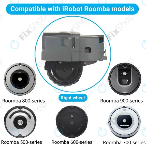 Колело с мотор за iRobot Roomba 500, 600, 700, 800, 900-series, десен, Right