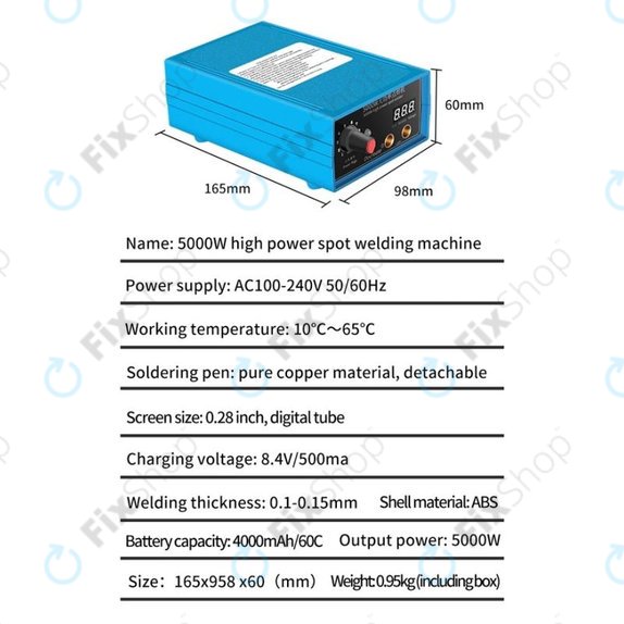 Преносим точков заваръчен апарат, 4000mAh, Docreate HPSW 5000W