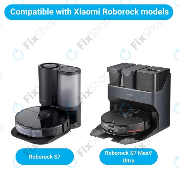 Комплект резервни части за Xiaomi Roborock S7, S7 MaxV Ultra (1x Основна четка, 2x Филтър, 2x Странична четка – черна)