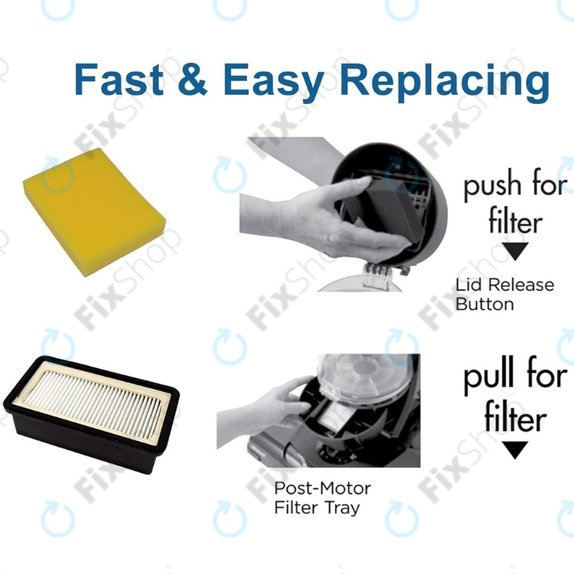 Комплект филтри за Bissell CleanView, PowerClean, PowerLifter Rewind (1008)