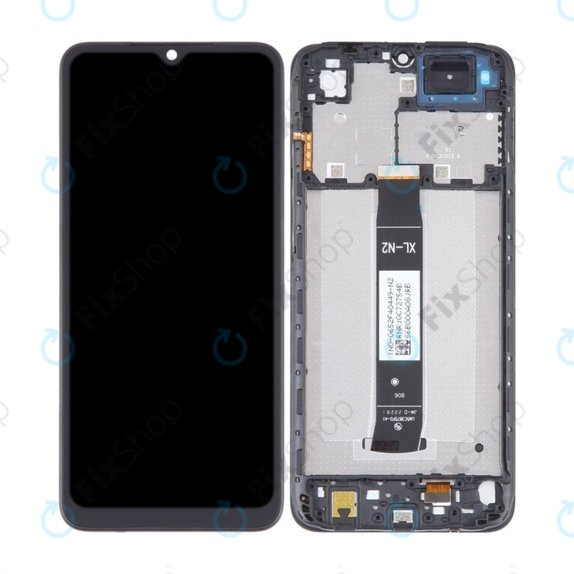 дисплей за Xiaomi Redmi A2, Тъчскрийн и рамка, Onyx Black, TFT