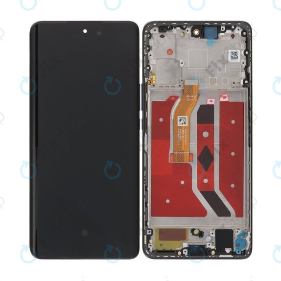 Дисплей за Honor Magic6 Lite, тъч стъкло с рамка, Midnight Black