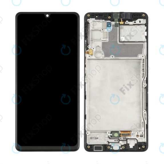 дисплей OLED за Samsung A42 5G A426B, Тъчскрийн и рамка, черен, Black
