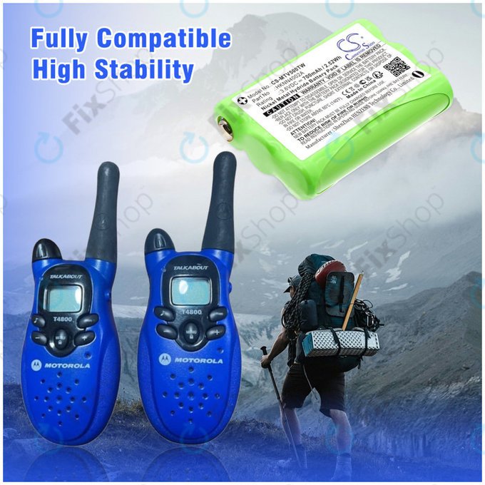 Батерия за Motorola Talkabout T280, T200, T82, T82 Extreme, 700mAh, Ni-MH, 3.6V, HKNN4002A, HQ
