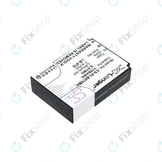 Батерия за Kodak PIXPRO S1, AZ651, AZ652, AZ901, 1150mAh, Li-Ion, 7.4V, LB-070, HQ