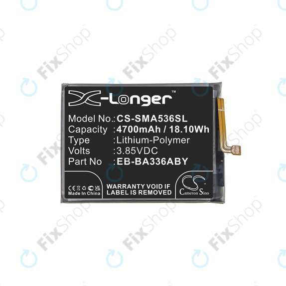 Батерия за Samsung A33 A336B, A53 A536B, 4700mAh, Li-Pol, 3.85 V, EB-BA336ABY, HQ