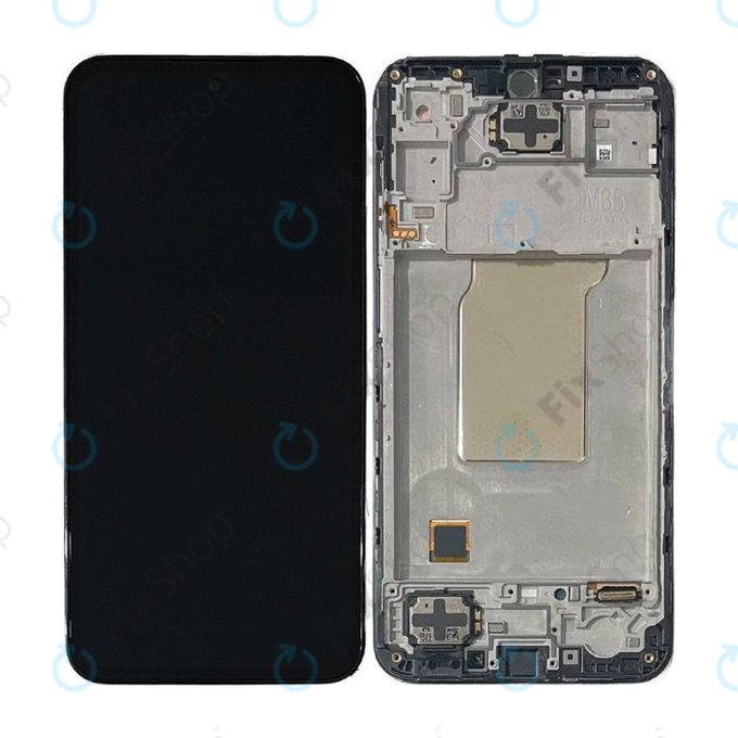 дисплей за Samsung M35 M356B, Тъчскрийн и рамка, GH82-35001A, черен, Black, Genuine Service Pack