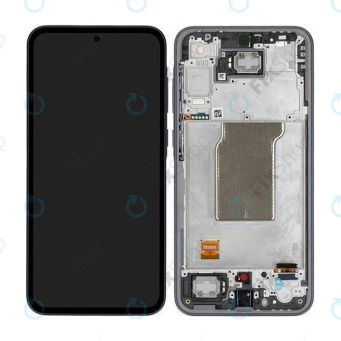 дисплей за Samsung A35 A356B, Тъчскрийн и рамка, Awesome Navy, TFT