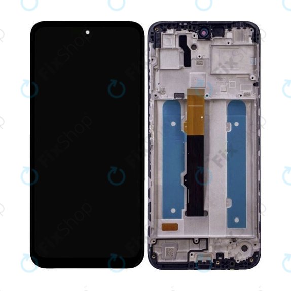 дисплей OLED за Motorola Moto G42 XT2233, Тъчскрийн и рамка, черен, Black
