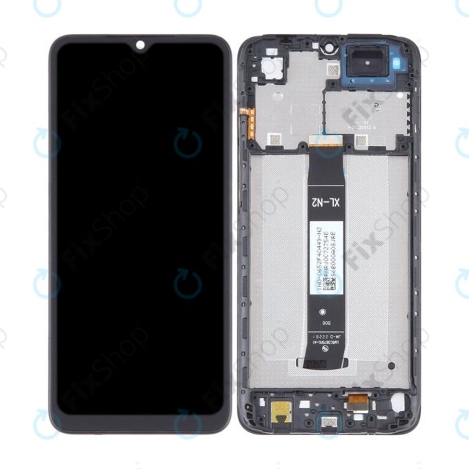 дисплей за Xiaomi Redmi A2, Тъчскрийн и рамка, Onyx Black, TFT