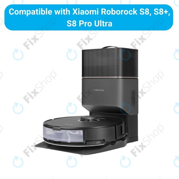 Комплект резервни части за Xiaomi Roborock S8, S8+, S8 Pro Ultra (1x Основна четка, 2x Филтър, 2x Странична четка – черна)