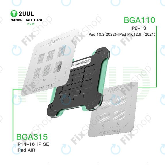 Магнитна основа за NAND reballing 2UUL BH16, двустранна