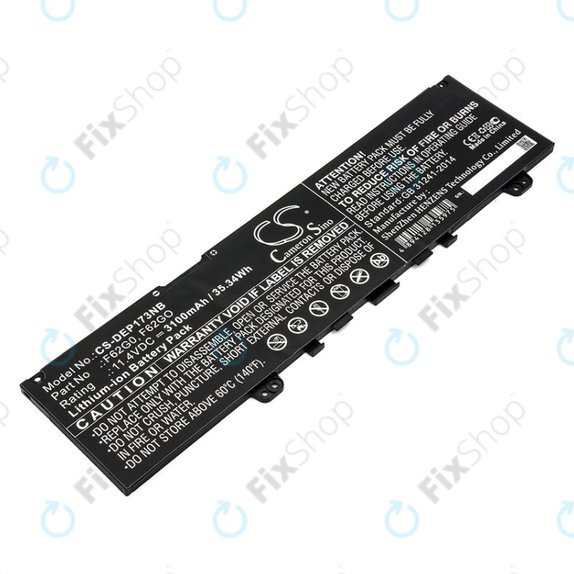 Батерия за Dell Inspiron 13, 7373, Vostro 13, 3100mAh, Li-Ion, 11.4V, F62G0, HQ
