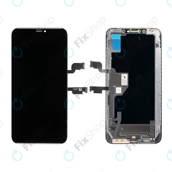 Дисплей Hard OLED за iPhone XS Max, Тъчскрийн с рамка, FixPremium