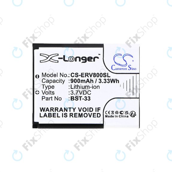 Батерия за Sony Ericsson W595, K790i, K800i, W850i, W900i, W950i, 900mAh, Li-ion, 3.7V, BST-33, HQ