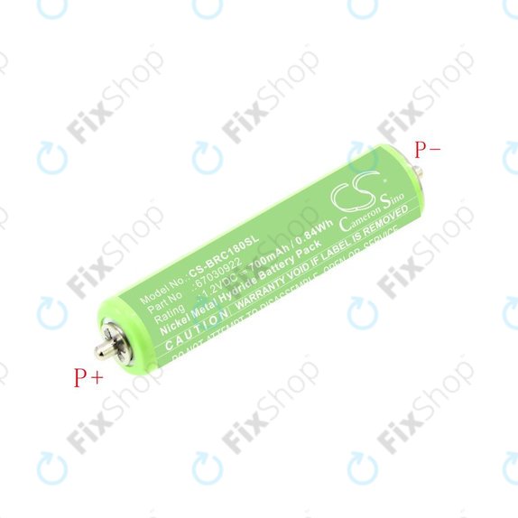 Батерия за Braun 1000, 180, 2000, 3000, 4735, 5411, Cruzer1, Cruzer Z20, 700mAh, Ni-MH, 1.2V, 67030922, HQ