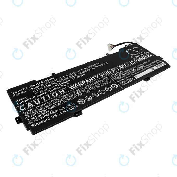 Батерия за HP Spectre X360 15, 6750mAh, Li-Pol, 11.55V, KB06XL, HQ