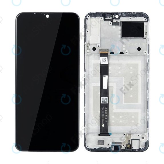 дисплей за Lenovo K10 Note, Тъчскрийн и рамка, черен, Black, TFT