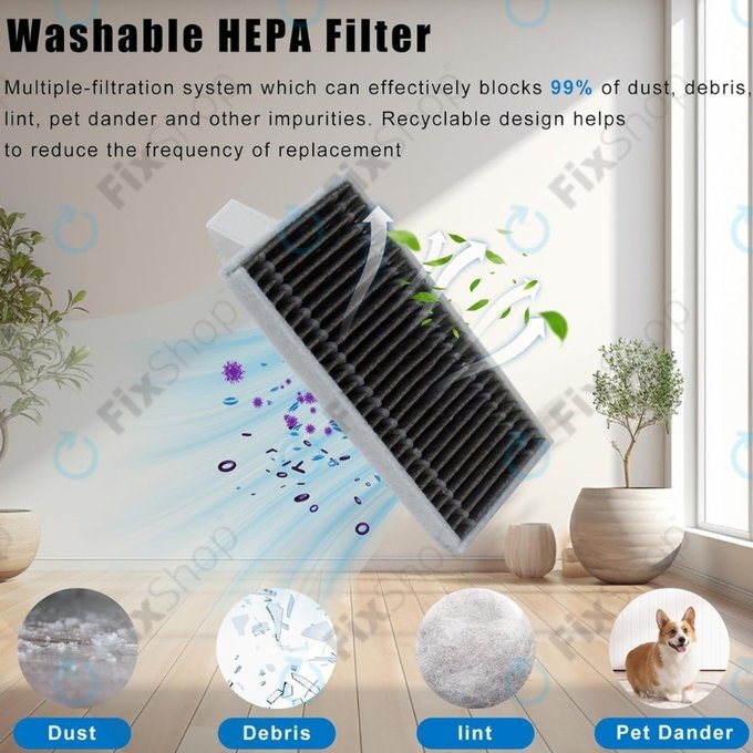 HEPA филтър за Ecovacs Deebot X9 Pro Omni, X9 Pro, T80 Omni, T80
