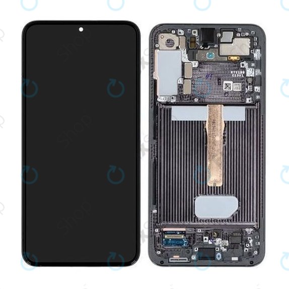 дисплей за Samsung S22 Plus S906B, Тъчскрийн и рамка, GH82-27500A, GH82-27501A, Phantom Black, Genuine Service Pack