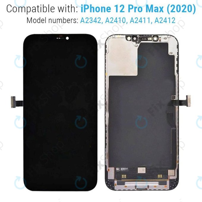Дисплей Hard OLED за iPhone 12 Pro Max, Тъчскрийн с рамка, FixPremium