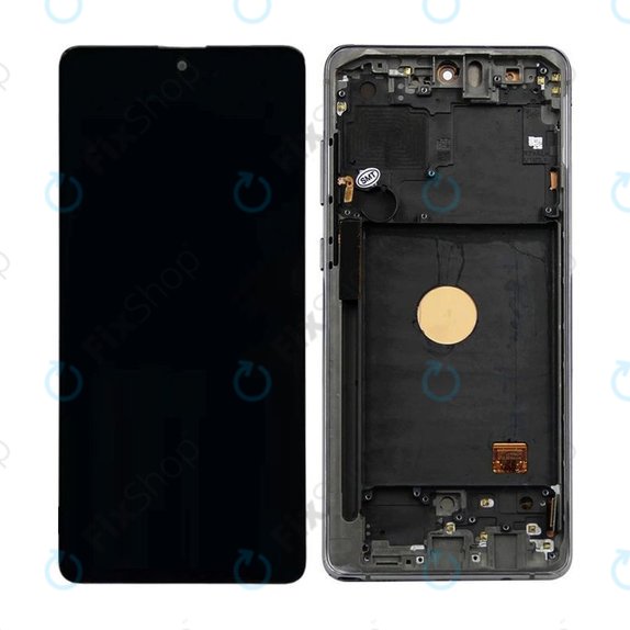 дисплей за Samsung Note 10 Lite N770F, Тъчскрийн и рамка, Aura Black, TFT