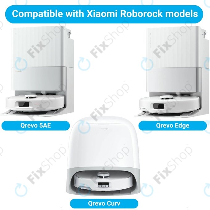 Комплект резервни части за Xiaomi Roborock Qrevo, Qrevo Curv, Qrevo Edge, Qrevo 5AE (2x Основна четка, 4x Филтър, 4x Странична четка, 8x Моп кърпа, 4x Торба за прах)