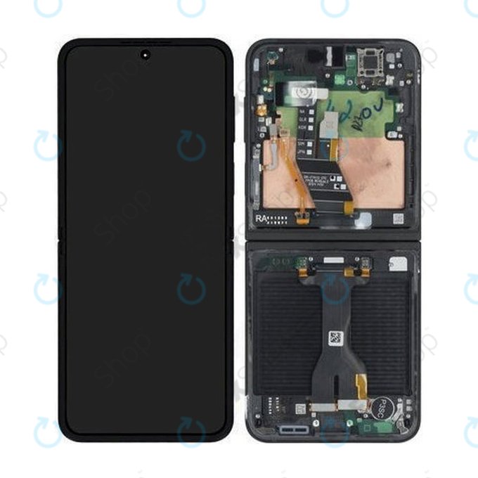 Дисплей за Samsung Galaxy Z Flip 7 FE F761B, тъч стъкло с рамка, Black, GH82-37734A, Genuine Service Pack