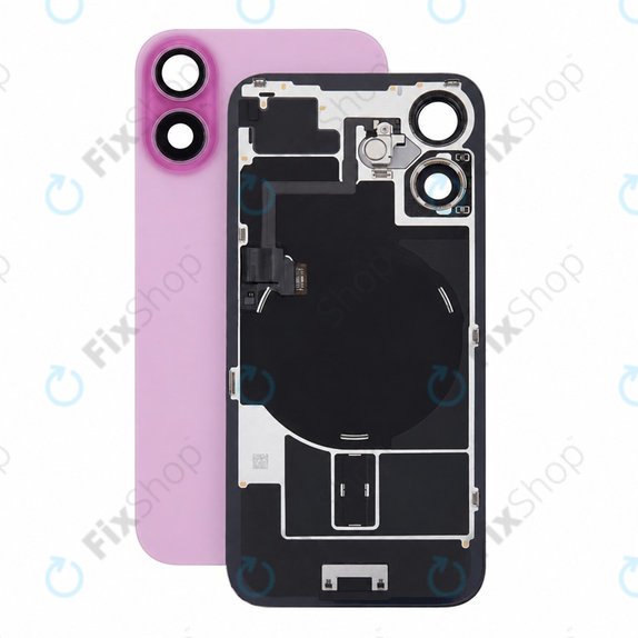 Стъкло на задния капак за iPhone 16, Pink, Pulled A