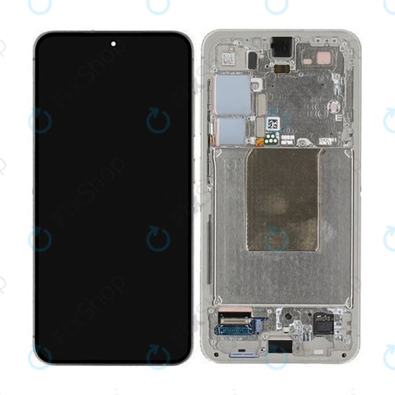 дисплей за Samsung S24 S921B, Тъчскрийн и рамка, Amber Yellow, TFT
