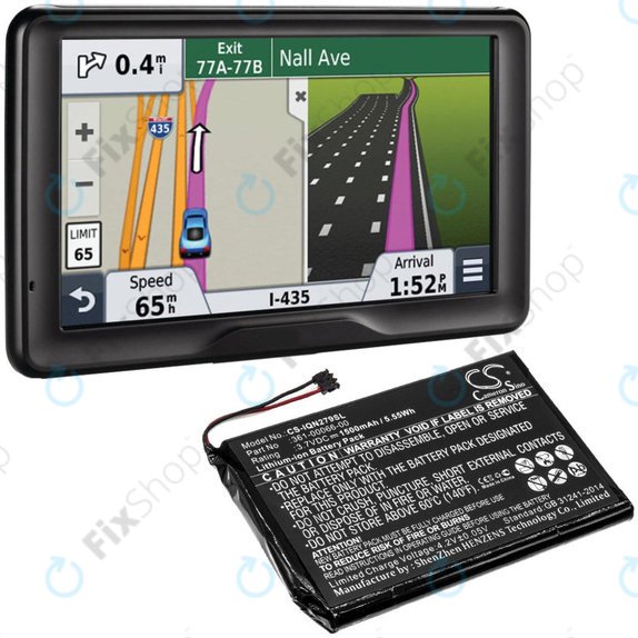 Батерия за Garmin Nüvi 2757, 1500mAh, Li-Ion, 3.7V, 361-00066-00, HQ