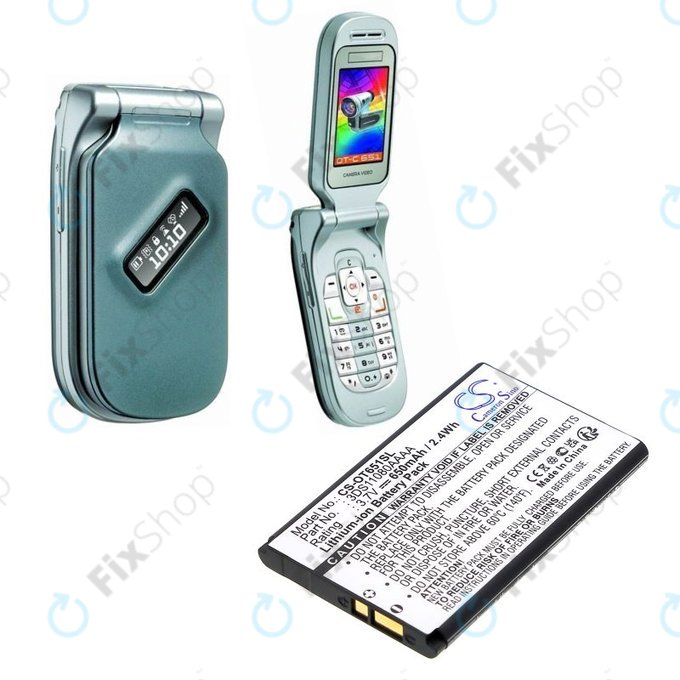 Батерия за Alcatel Lollipops, 650mAh, Li-Ion, 3.7V, 3DS11080AAAA, HQ