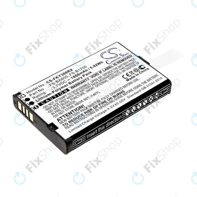 Батерия за Flysky FA605, FS-GT2B, FS-I10, 1600mAh, Li-Pol, 3.7V, FS-BA800, HQ