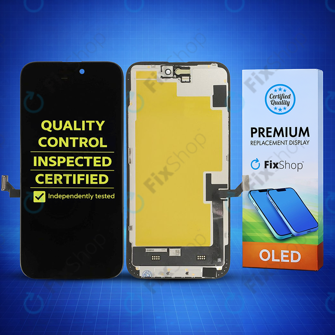 Дисплей Soft OLED за iPhone 15 Plus, Тъчскрийн с рамка, DIAGNOSTIC