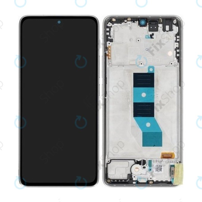 Дисплей за Xiaomi Poco M7 Pro 5G, Silver, Тъчскрийн с рамка, 5600070O17P00 Genuine Service Pack