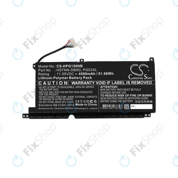 Батерия за HP Pavilion Gaming 15,16, Spectre X360 15, 4500mAh, Li-Pol, 11.55V, 3ICP6/60/72, HQ
